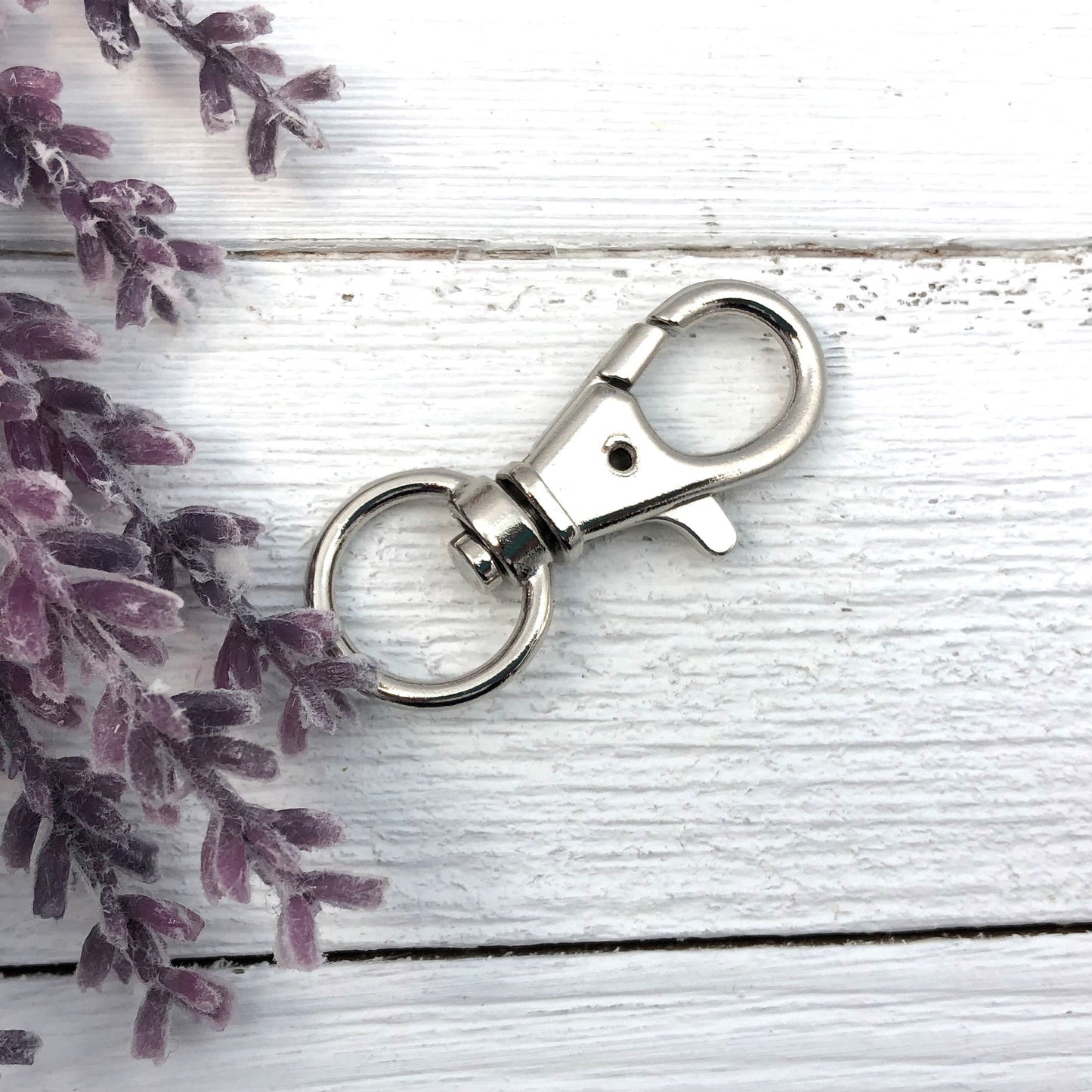 Wristlet Keychain Silver Plated Swivel Snap Hook, Swivel Eye Snap Hook, Keychain Snap Hook, Purse Snap Hook , Diaper Bag Snap Hook