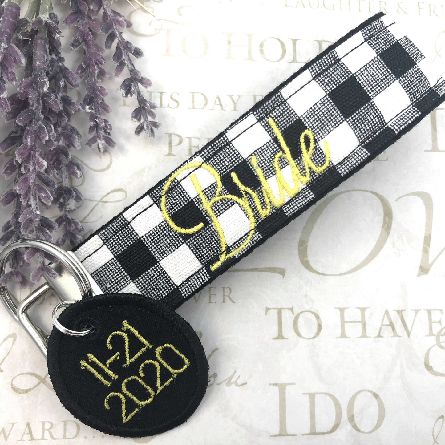 Bride keychain, Bride Key Fob, Bachelorette Party gifts, Bridal Party gifts, Gifts for Bridal Party, Gift for Bride, Bridal Shower Gift