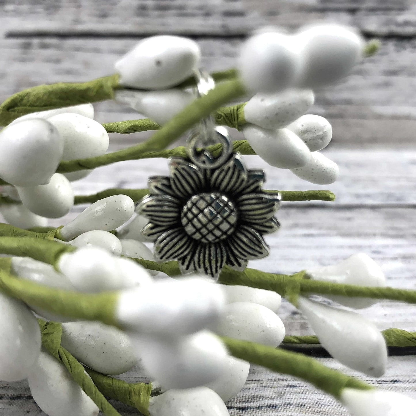 Sunflower Keychain | Monogrammed Keychain | Initials Keychain | Initial Keychain | Embroidered Keychain | Buffalo Plaid