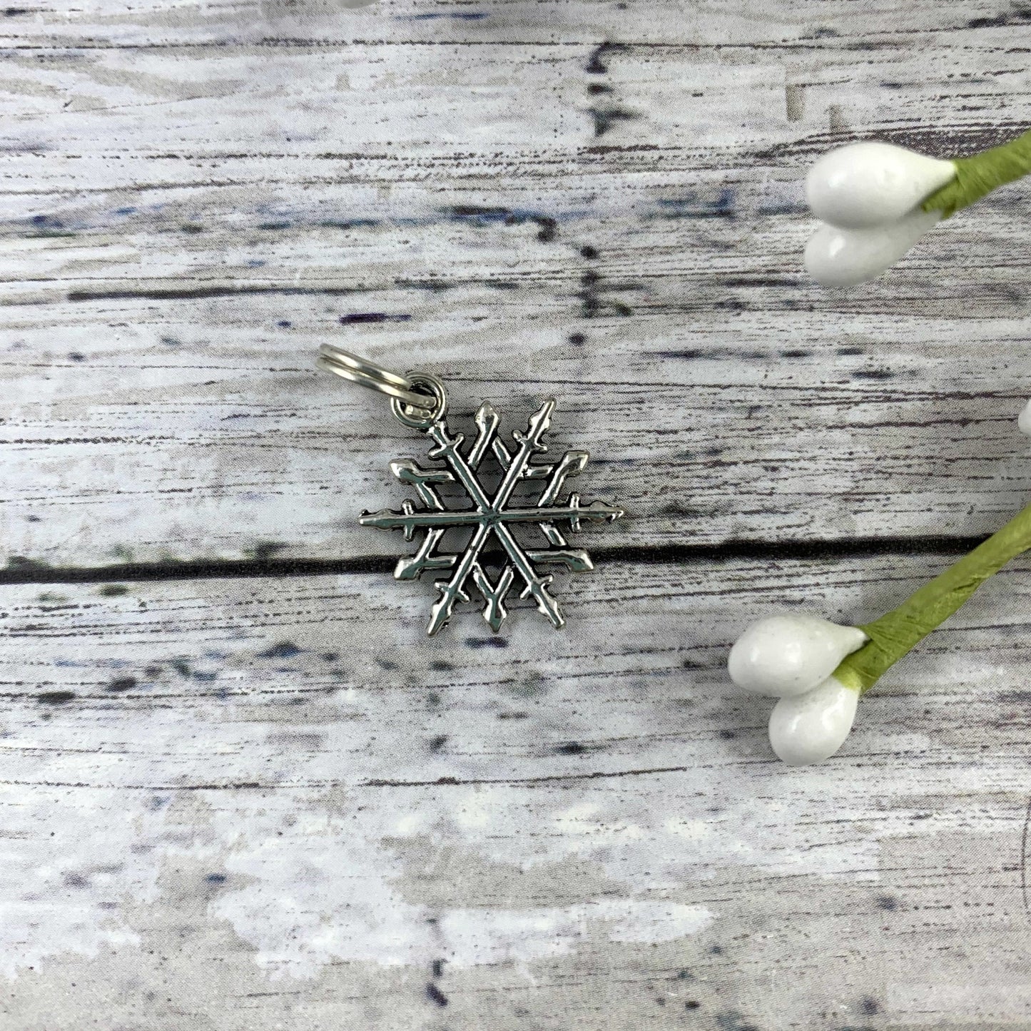 Handmade Snowflake Keychain Wristlet, Popular Right Now, Secret Santa Gift for Women, Moving Away Gift, College Student Gift