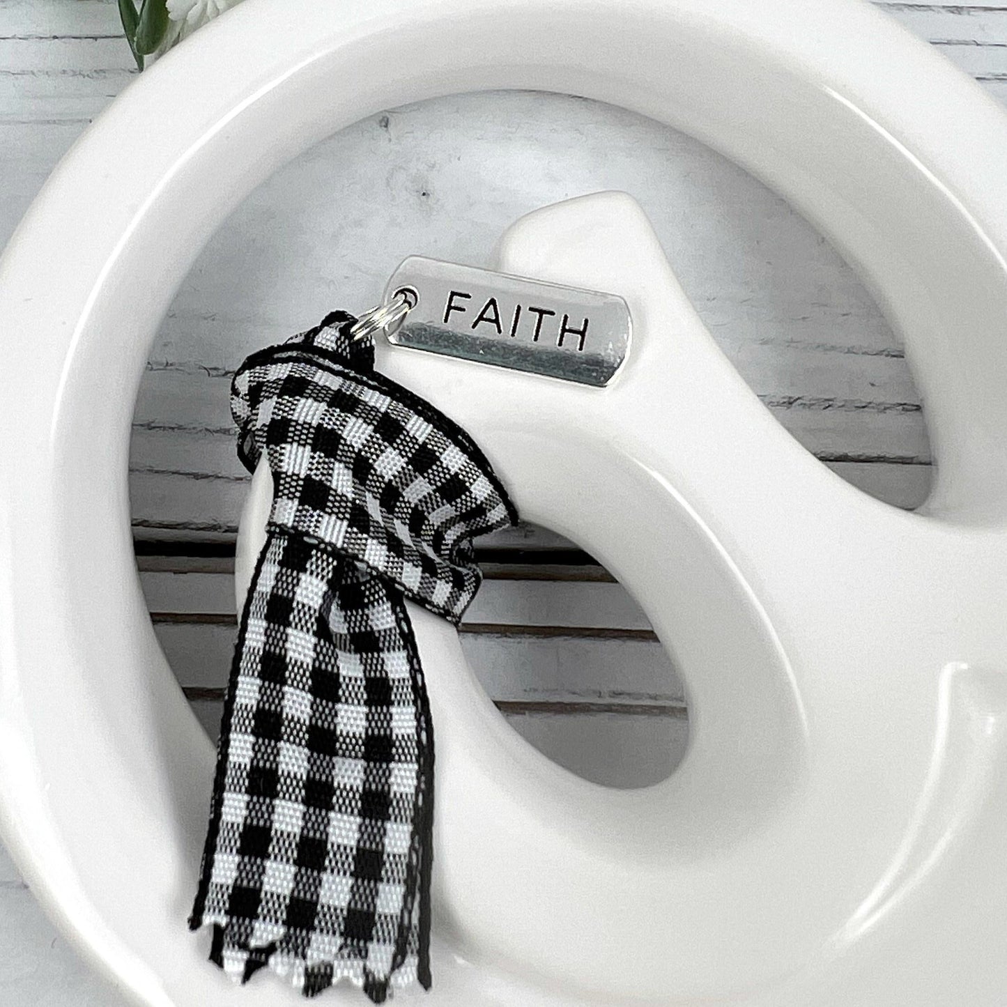 Faith Keychain, Faith Over Fear, Inspirational Keychain, Wristlet Keychain, Faith Gifts, Inspirational Gifts, Embroidered Keychain