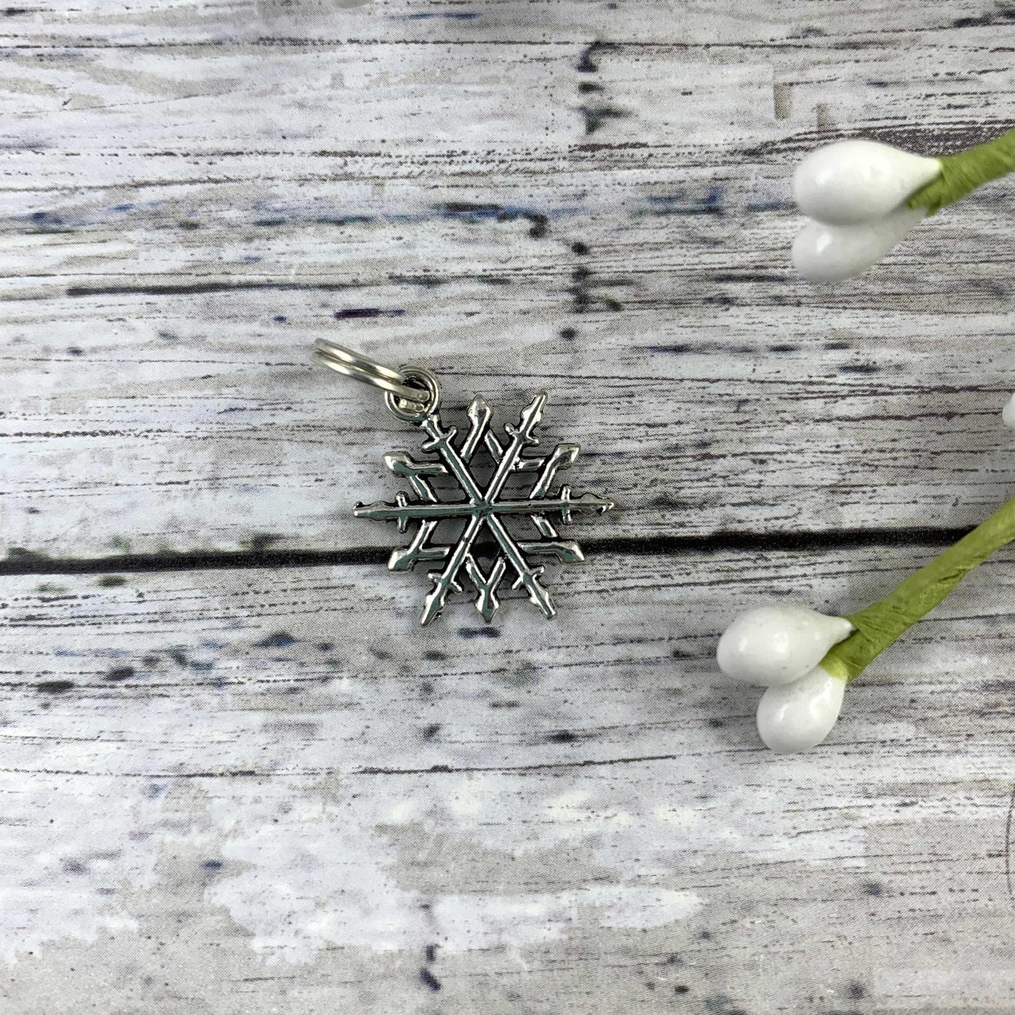 Handmade Christmas Keychain Wristlet, Snowflake, Christmas in July, Trending Now, Key Chains for Women, Teacher Gifts