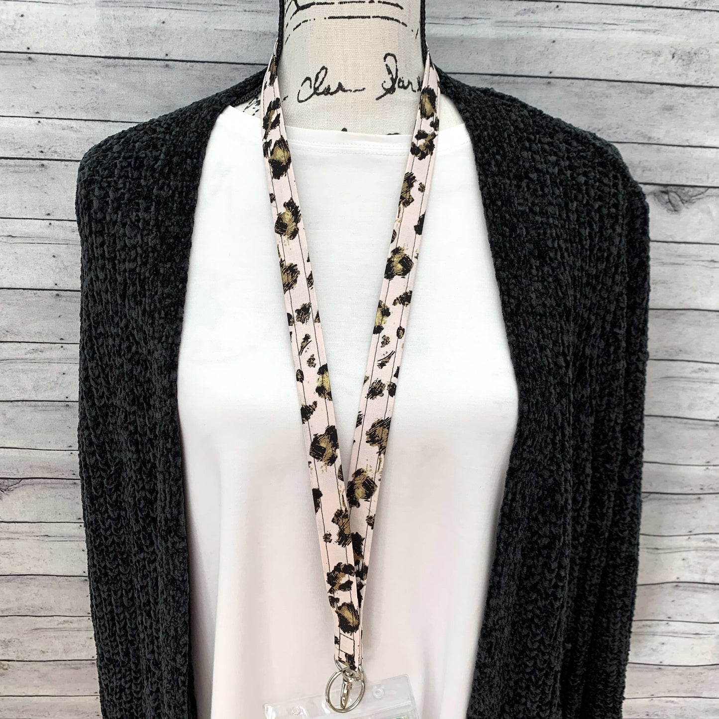 Handmade Leopard Lanyard, Popular Right Now, Teacher Lanyard, Badge Holder, Teacher Lanyard with ID Holder, Pink Lanyard, Animal Print