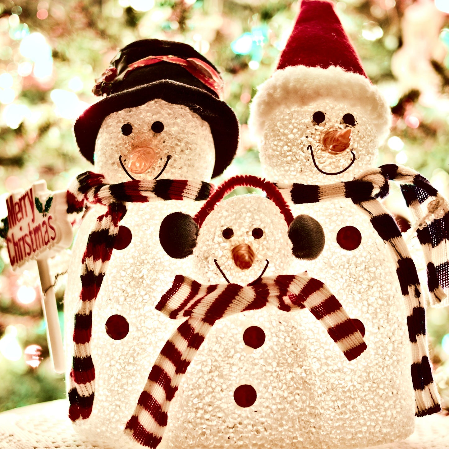 Christmas Lanyard with Snowmen Joy