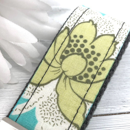 Mini Keychain | Mini Key Fob | Turquoise Keychain | Gift for Mom | Gift for Best Friend | Floral Keychain