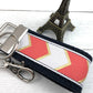Chevron Mini Keyfob FOB Keychain for Women Ideal as a Purse Keychain or Backpack Keychain, Ideal Small Bridesmaid Gift