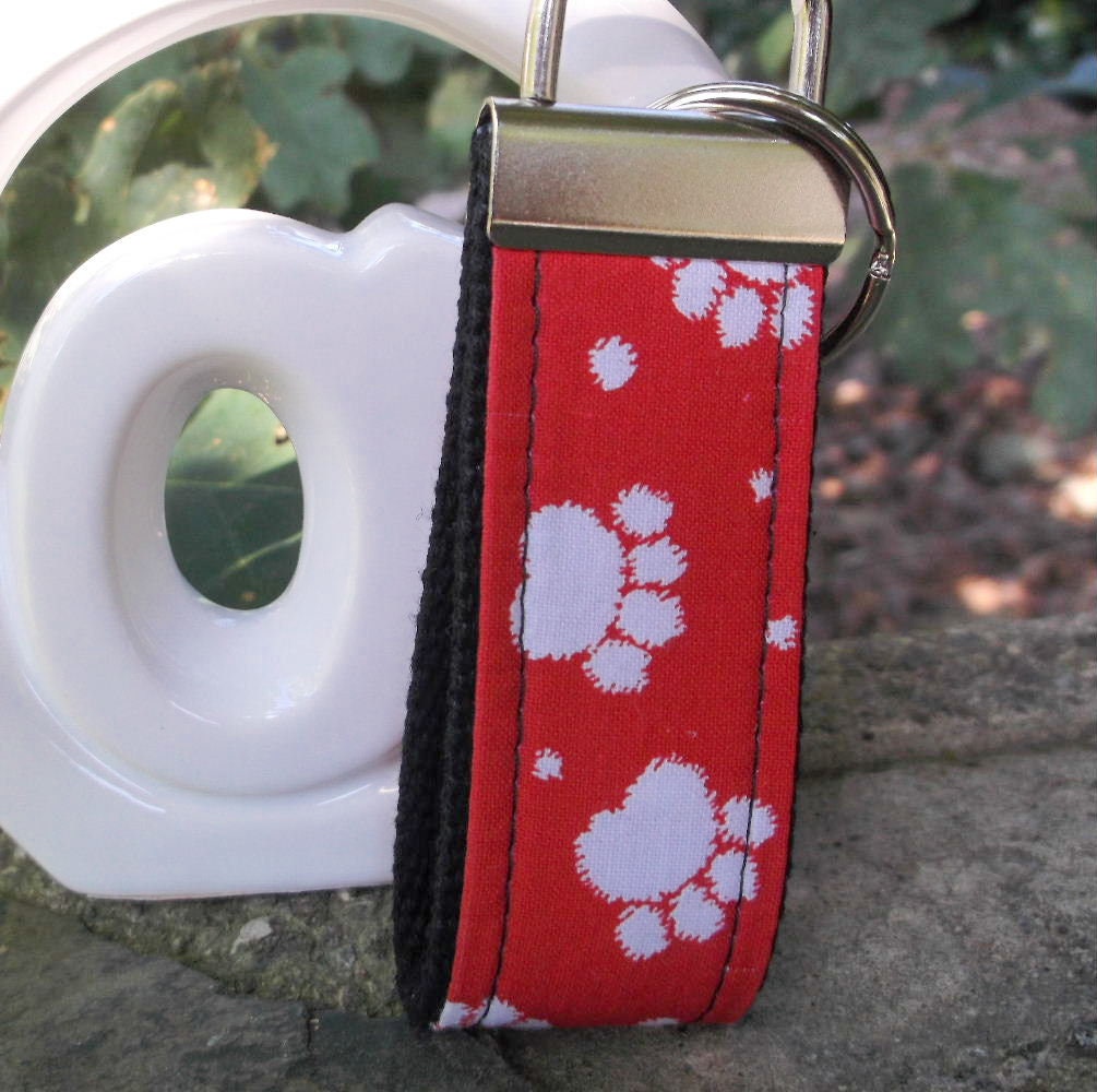 Mini Keyfob FOB Keychain for Women Ideal as a Purse Keychain or Backpack Keychain, Paws