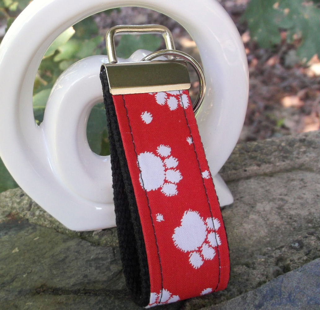 Mini Keyfob FOB Keychain for Women Ideal as a Purse Keychain or Backpack Keychain, Paws