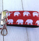 Mini Keyfob FOB Keychain for Women Ideal as a Purse Keychain or Backpack Keychain, Elephants