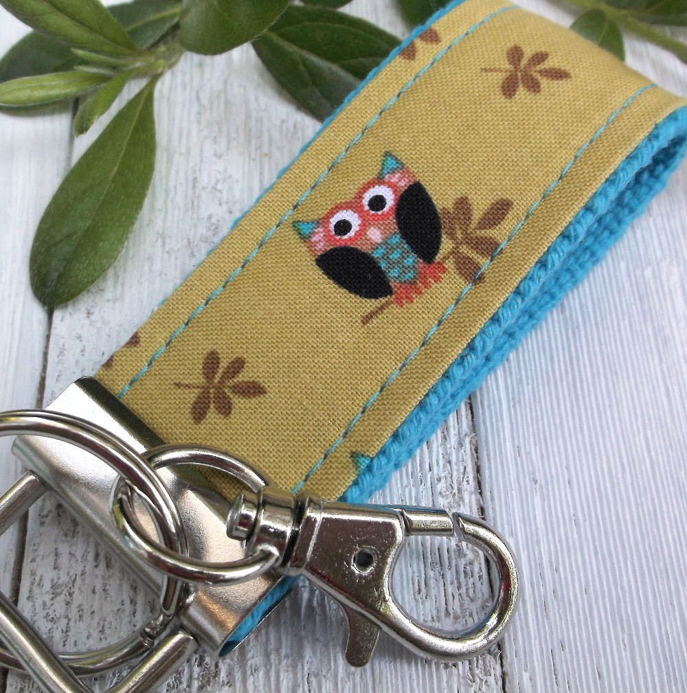 Mini Keyfob FOB Keychain for Women Ideal as a Purse Keychain or Backpack Keychain, Owls