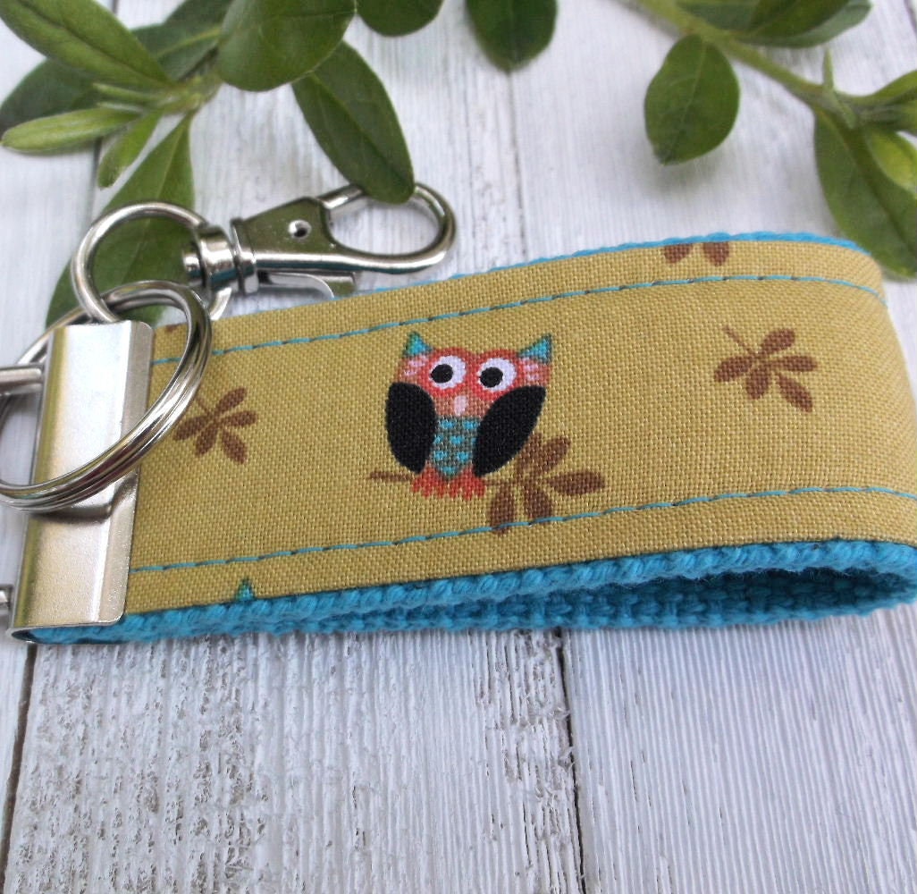 Mini Keyfob FOB Keychain for Women Ideal as a Purse Keychain or Backpack Keychain, Owls