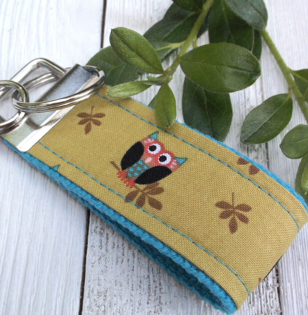 Mini Keyfob FOB Keychain for Women Ideal as a Purse Keychain or Backpack Keychain, Owls