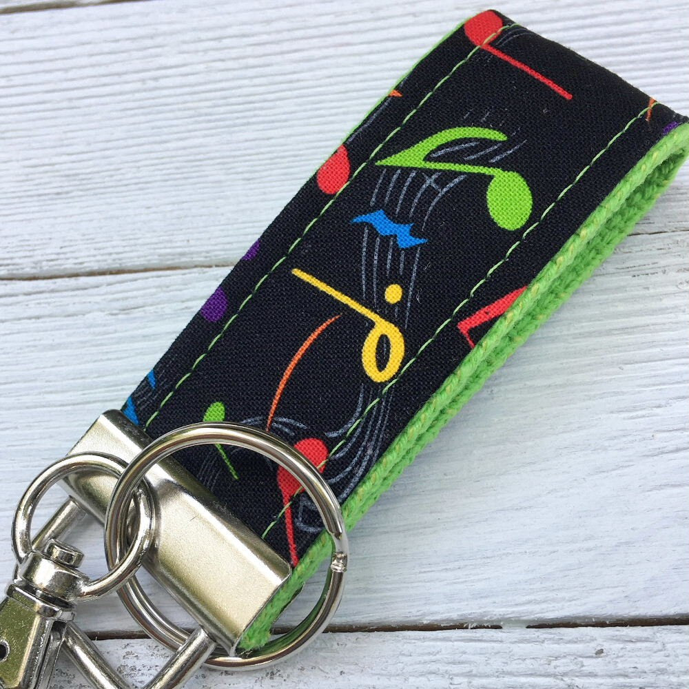 Handmade Music Keychain, Piano Teacher Gift, Music Gifts, Music Print, Music Notes, Music Teacher Gift, Cousin Gifts, Luggage Tag, Key Chain