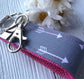 Mini Keyfob FOB Keychain for Women Ideal as a Purse Keychain or Backpack Keychain, Gray Arrow Keychain