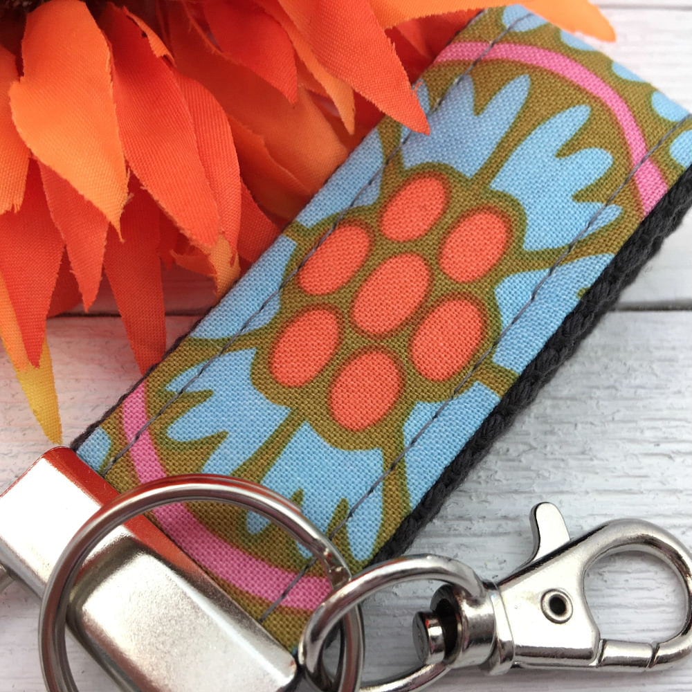 Amy Butler Mini Keyfob FOB Keychain for Women Ideal as a Purse Keychain or Backpack Keychain, Ideal Small Bridesmaid Gift