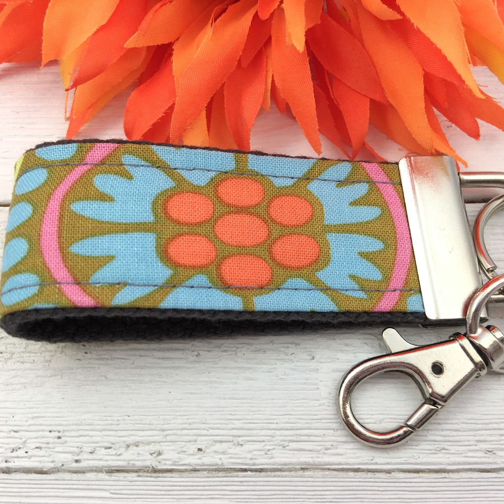 Amy Butler Mini Keyfob FOB Keychain for Women Ideal as a Purse Keychain or Backpack Keychain, Ideal Small Bridesmaid Gift