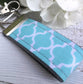 Mini Keyfob FOB Keychain for Women Ideal as a Purse Keychain or Backpack Keychain, Ideal Small Bridesmaid Gift, Aqua Trellis