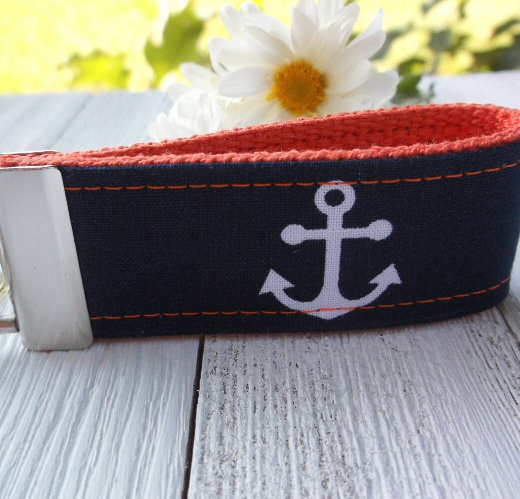 Mini Keyfob FOB Keychain for Women Ideal as a Purse Keychain or Backpack Keychain, Ideal Small Bridesmaid Gift Anchor, Boat Keychain