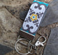 Mini Keychain | Mini Key Fob | Turquoise Keychain | Gift for Mom | Gift for Best Friend | Floral Keychain