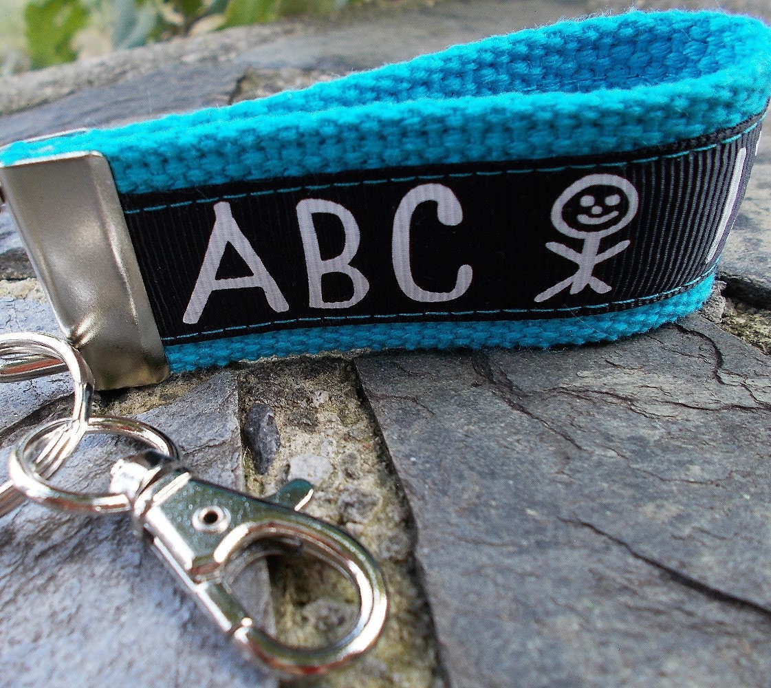 Mini Keyfob Teacher Keychain ABC Ribbon Ideal Teacher Appreciation Gift