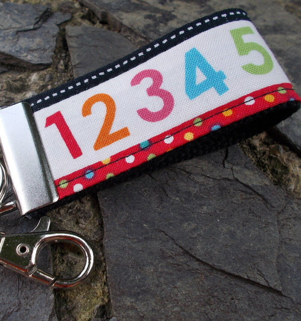 Mini Keyfob Teacher Keychain Numbers Math Ideal Teacher Appreciation Gift