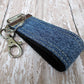 Upcycled Denim Mini Key FOB Keychain for Him - Mini Keychain for Boyfriend, Husband, Father Ideal as Belt Loop Keychain