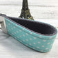 Mini Keychain | Mini Key Fob | Turquoise Keychain | Gift for Mom | Gift for Best Friend | Polka Dots Keyfob
