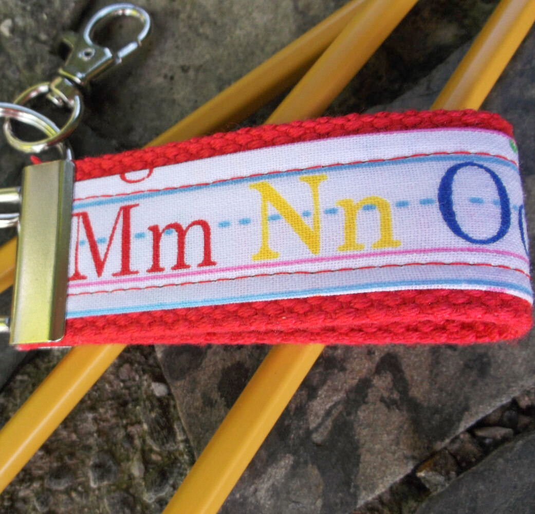 Mini Keyfob Teacher Keychain ABC Ribbon Ideal Teacher Appreciation Gift