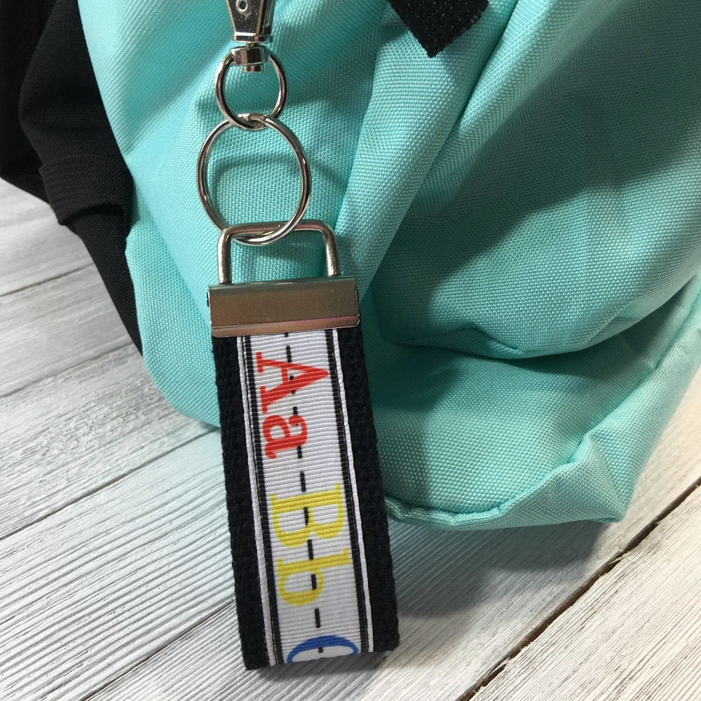 Mini Keyfob Teacher Keychain ABC Ribbon Ideal Teacher Appreciation Gift