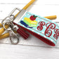 Mini Key FOB Monogrammed Keychain for Teacher or Librarian Ideal as a Purse Keychain or Backpack Keychain