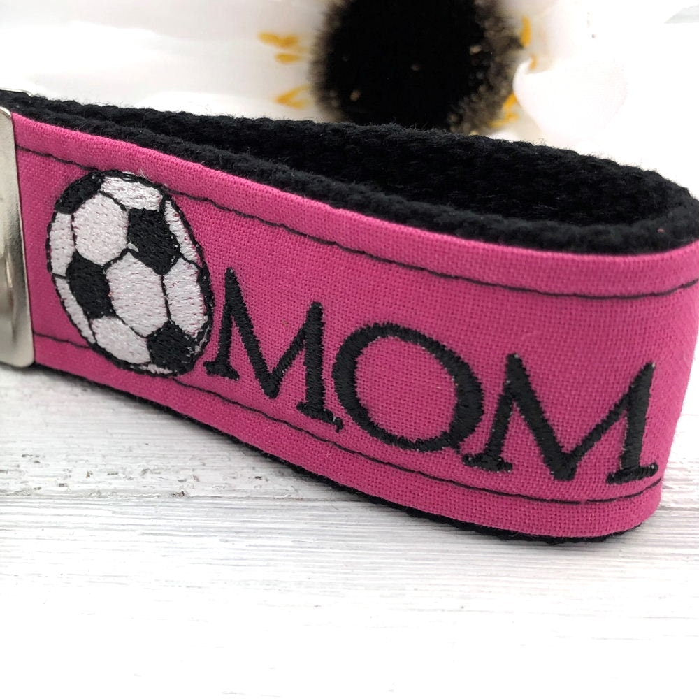 Mini Key Fob, Keychain for Women, Ideal as a Purse Keychain , Backpack Keychain, Soccer Mom, Stocking Stuffer