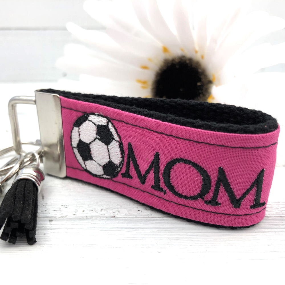 Mini Key Fob, Keychain for Women, Ideal as a Purse Keychain , Backpack Keychain, Soccer Mom, Stocking Stuffer
