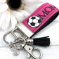Mini Key Fob, Keychain for Women, Ideal as a Purse Keychain , Backpack Keychain, Soccer Mom, Stocking Stuffer