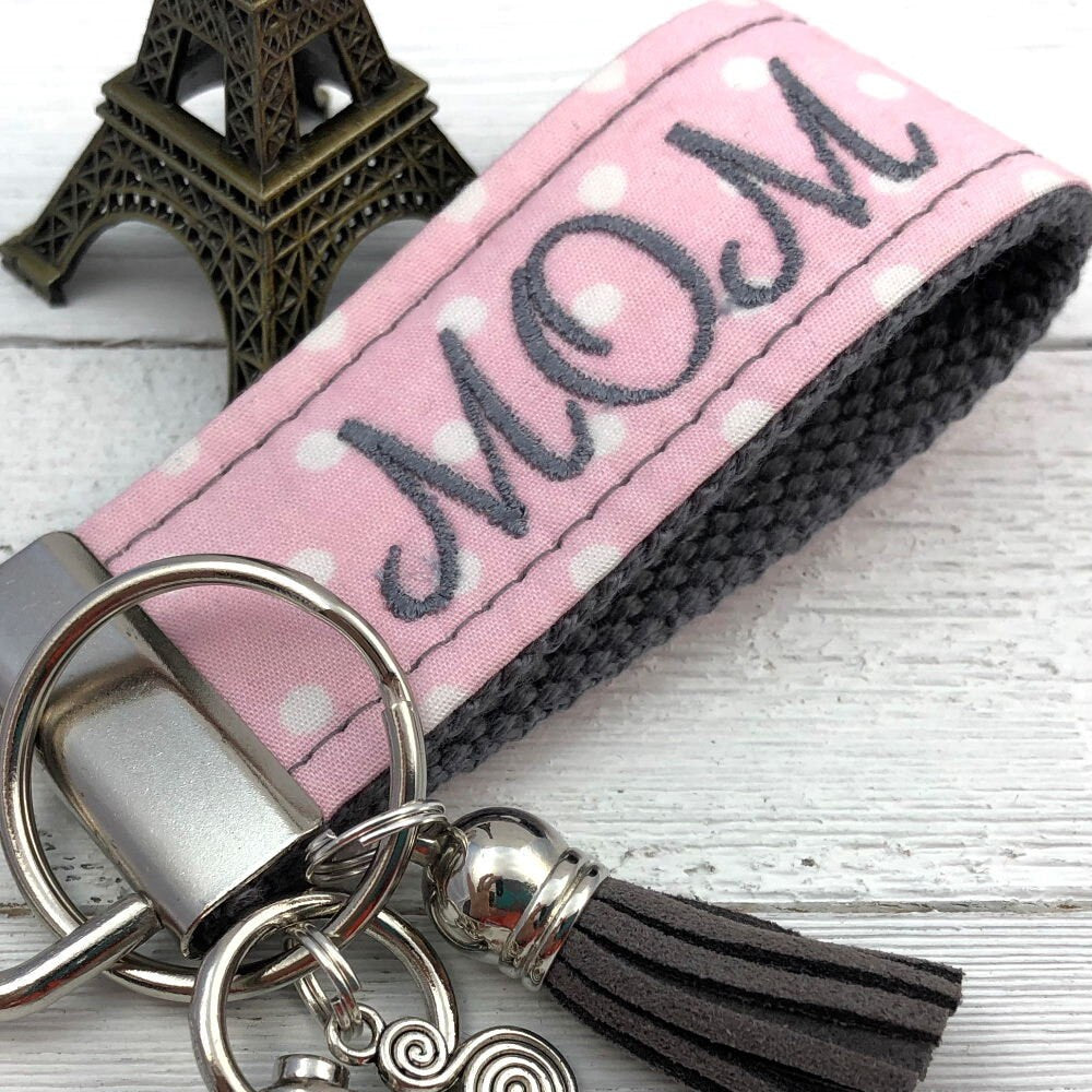 Mini Key FOB Keychain for Women Ideal as a Purse Keychain or Backpack Keychain, MOM gift
