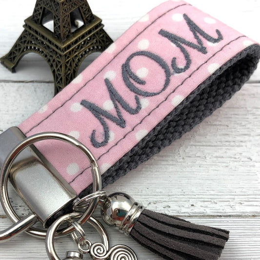 Mini Key FOB Keychain for Women Ideal as a Purse Keychain or Backpack Keychain, MOM gift