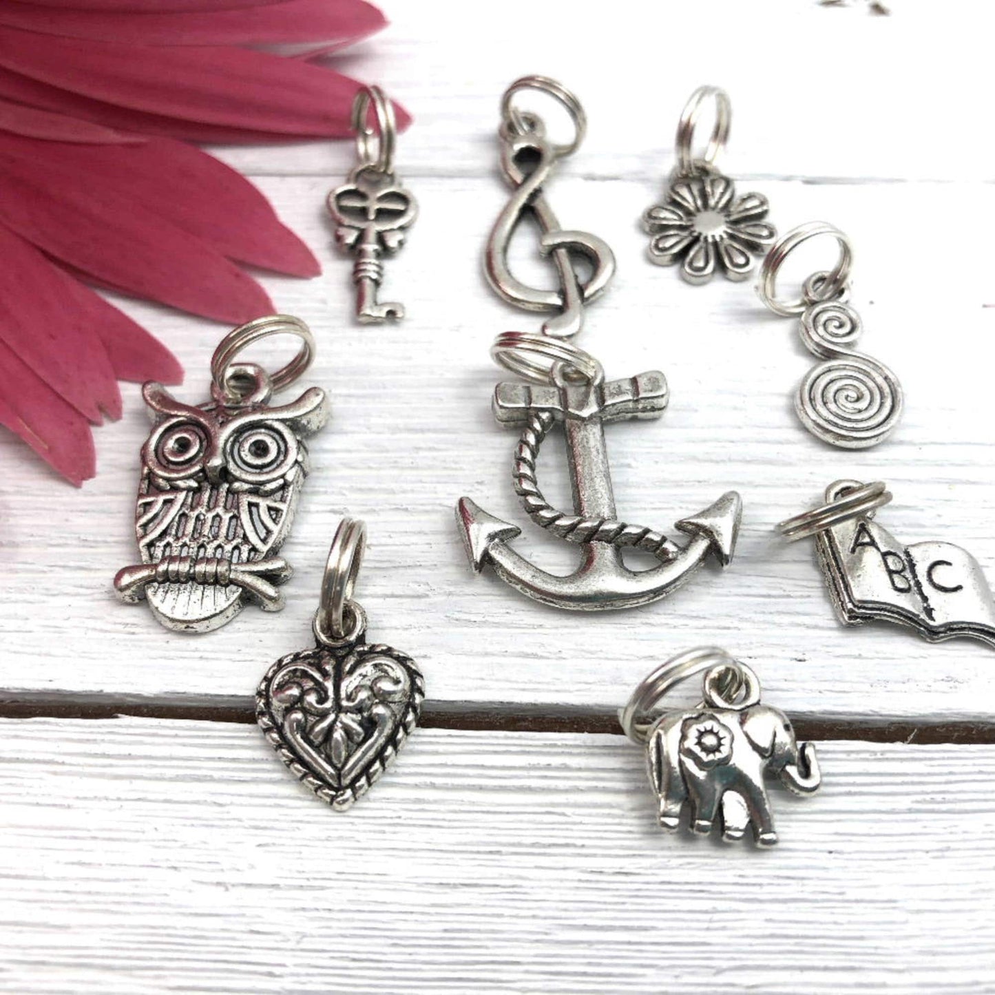 Mini Keyfob FOB Keychain for Women Ideal as a Purse Keychain or Backpack Keychain, Elephants