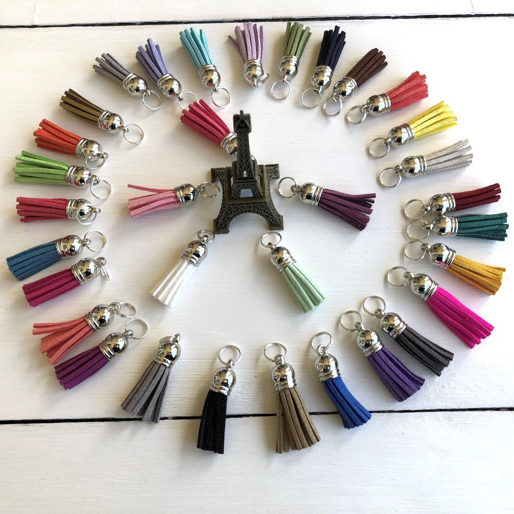 Mini Keyfob FOB Keychain for Women Ideal as a Purse Keychain or Backpack Keychain, Jacquard Ribbon