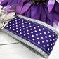 Mini Keyfob FOB Keychain for Women Ideal as a Purse Keychain or Backpack Keychain, Polka Dots