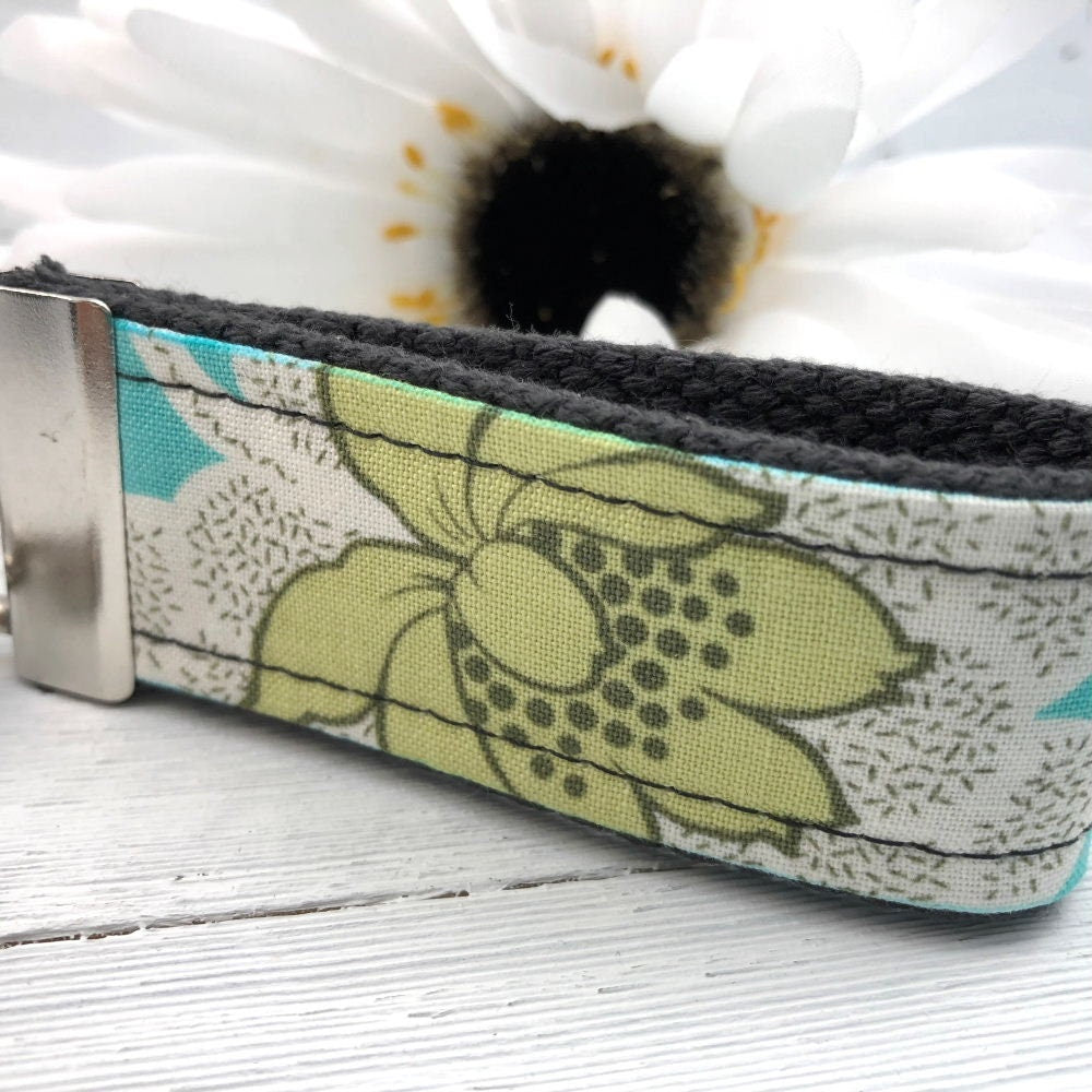 Mini Keychain | Mini Key Fob | Turquoise Keychain | Gift for Mom | Gift for Best Friend | Floral Keychain