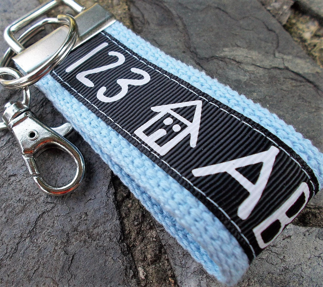 Mini Keyfob Teacher Keychain ABC Ribbon Ideal Teacher Appreciation Gift