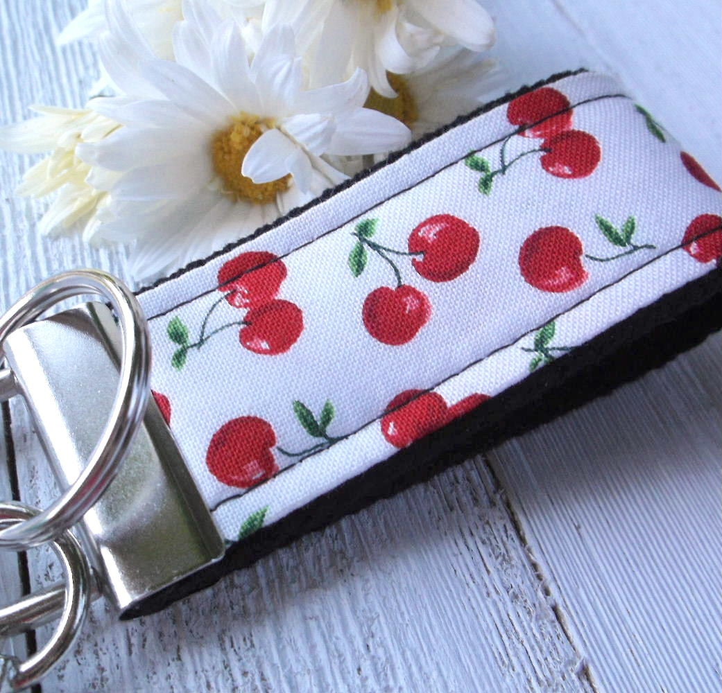 Mini Keychain | Mini Key Fob | Cherries Keychain | Gift for Mom | Gift for Best Friend
