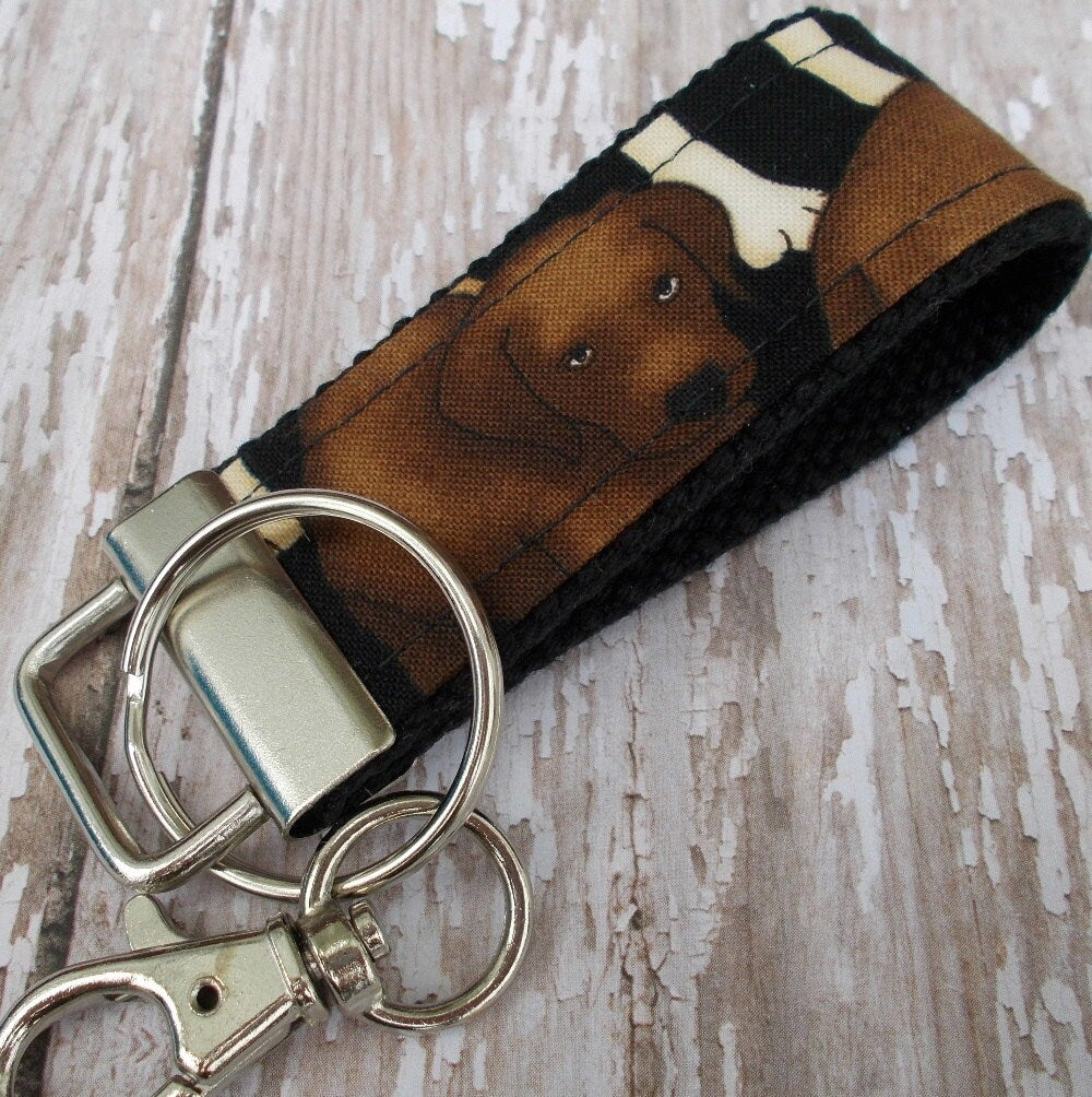 Mini Key FOB Keychain for Him - Mini Keychain for Boyfriend, Husband, Father Ideal as Belt Loop Keychain, Dogs