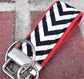 Mini Keyfob FOB Keychain for Women Ideal as a Purse Keychain or Backpack Keychain, Chevron