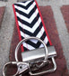 Mini Keyfob FOB Keychain for Women Ideal as a Purse Keychain or Backpack Keychain, Chevron