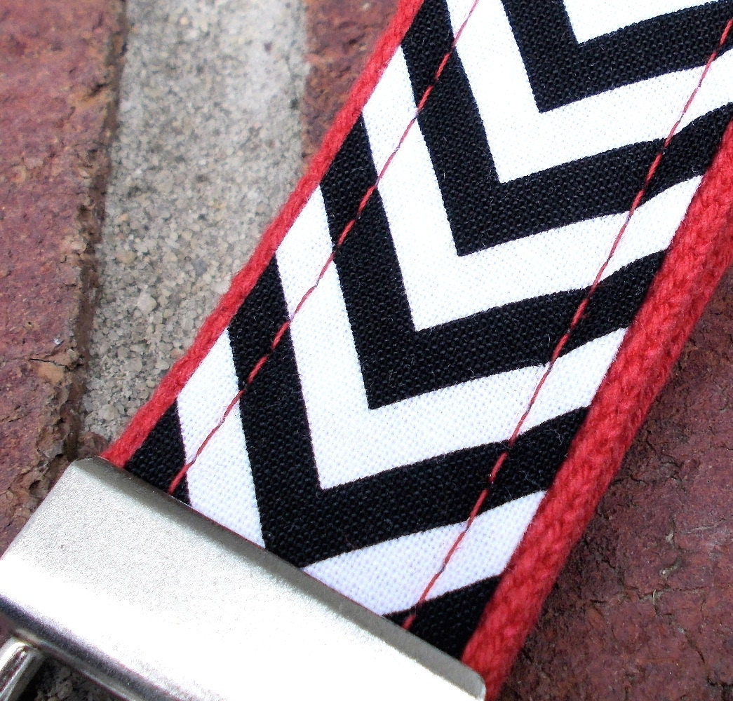 Mini Keyfob FOB Keychain for Women Ideal as a Purse Keychain or Backpack Keychain, Chevron