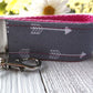 Mini Keyfob FOB Keychain for Women Ideal as a Purse Keychain or Backpack Keychain, Gray Arrow Keychain