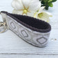 Mini Keyfob FOB Keychain for Women Ideal as a Purse Keychain or Backpack Keychain, Ideal Small Bridesmaid Gift Gray Raindrop