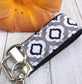 Mini Keyfob FOB Keychain for Women Ideal as a Purse Keychain or Backpack Keychain, Ideal Small Bridesmaid Gift Gray Raindrop