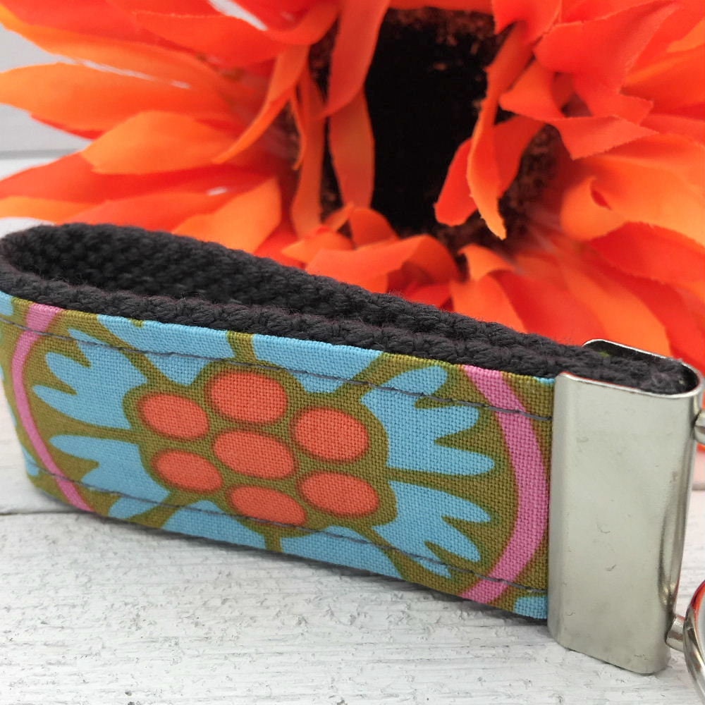 Amy Butler Mini Keyfob FOB Keychain for Women Ideal as a Purse Keychain or Backpack Keychain, Ideal Small Bridesmaid Gift