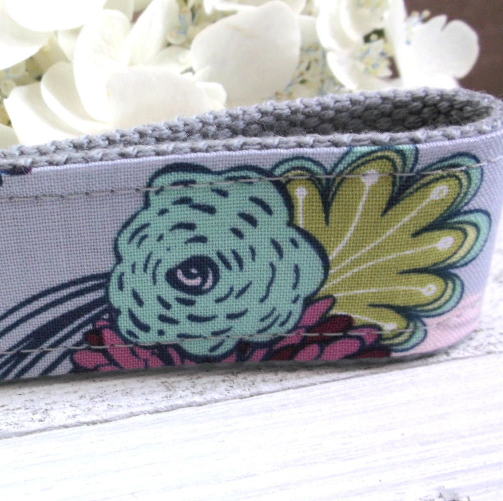 Mini Keyfob FOB Keychain for Women Ideal as a Purse Keychain or Backpack Keychain, Ideal Small Bridesmaid Gift Aqua and Gray